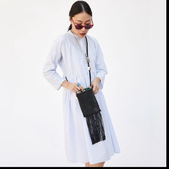 Clare V. Handbags - Clare V Crochet Poche w Fringe